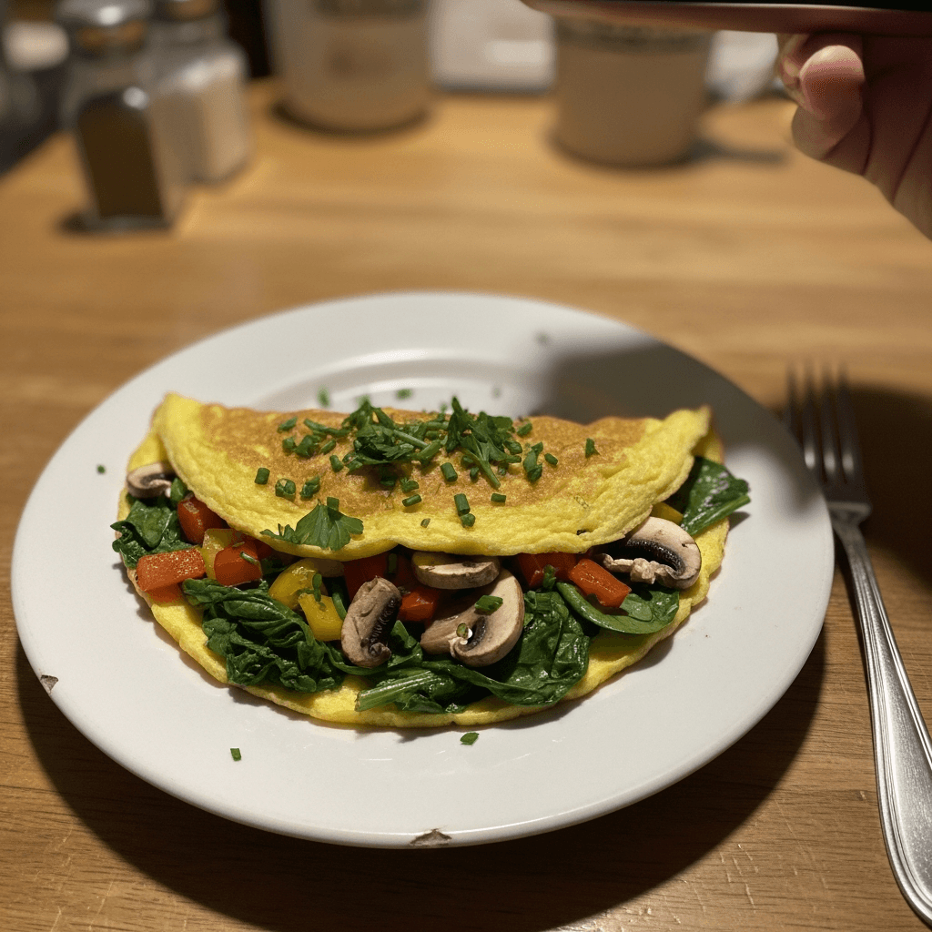 Savory Vegetable Omelette with Fresh Herbs