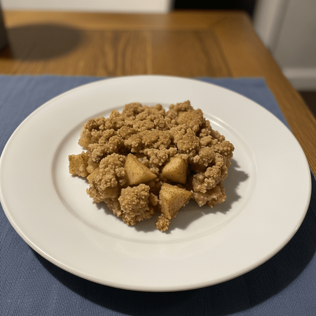 Warm Apple Cinnamon Crumble