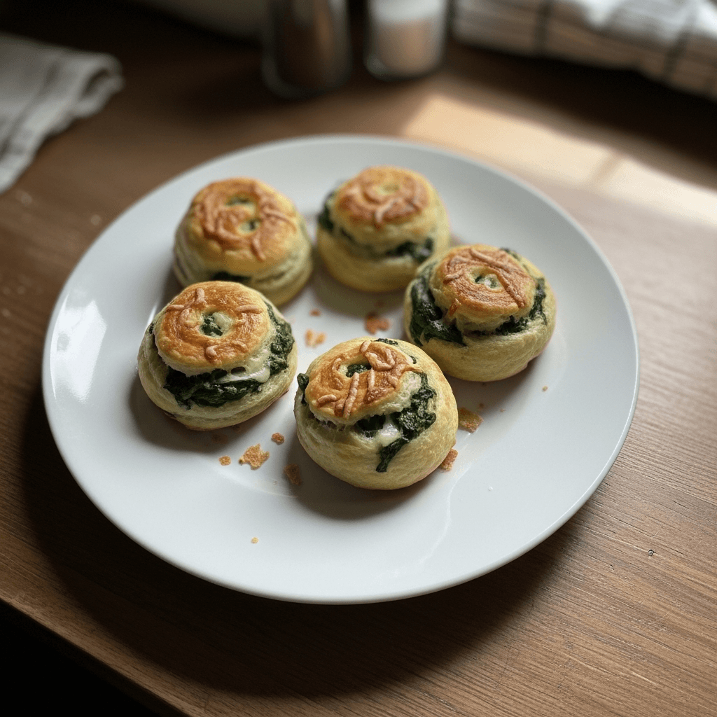 Savory Cheesy Spinach Puffs