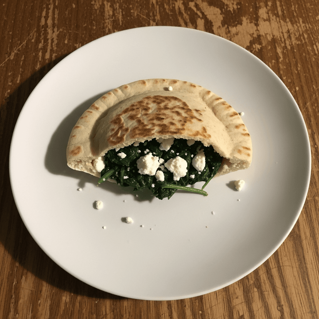 Savory Spinach and Feta Stuffed Pita