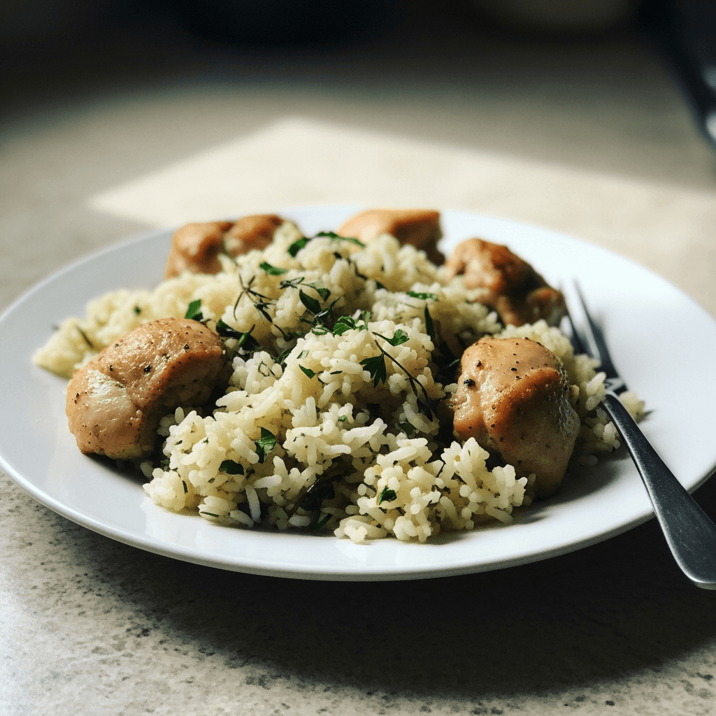 Savory Herb Chicken and Rice Bake
