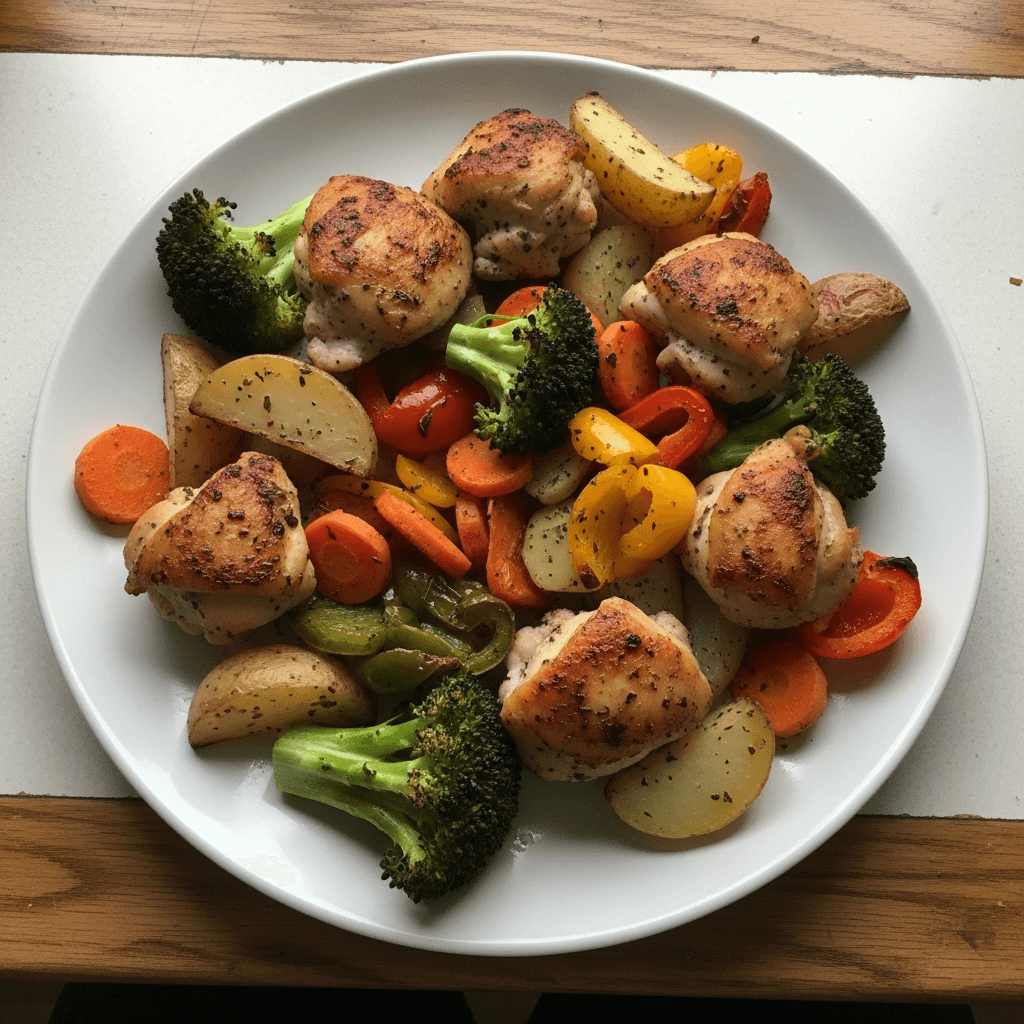 Savory One-Pan Chicken and Vegetable Bake