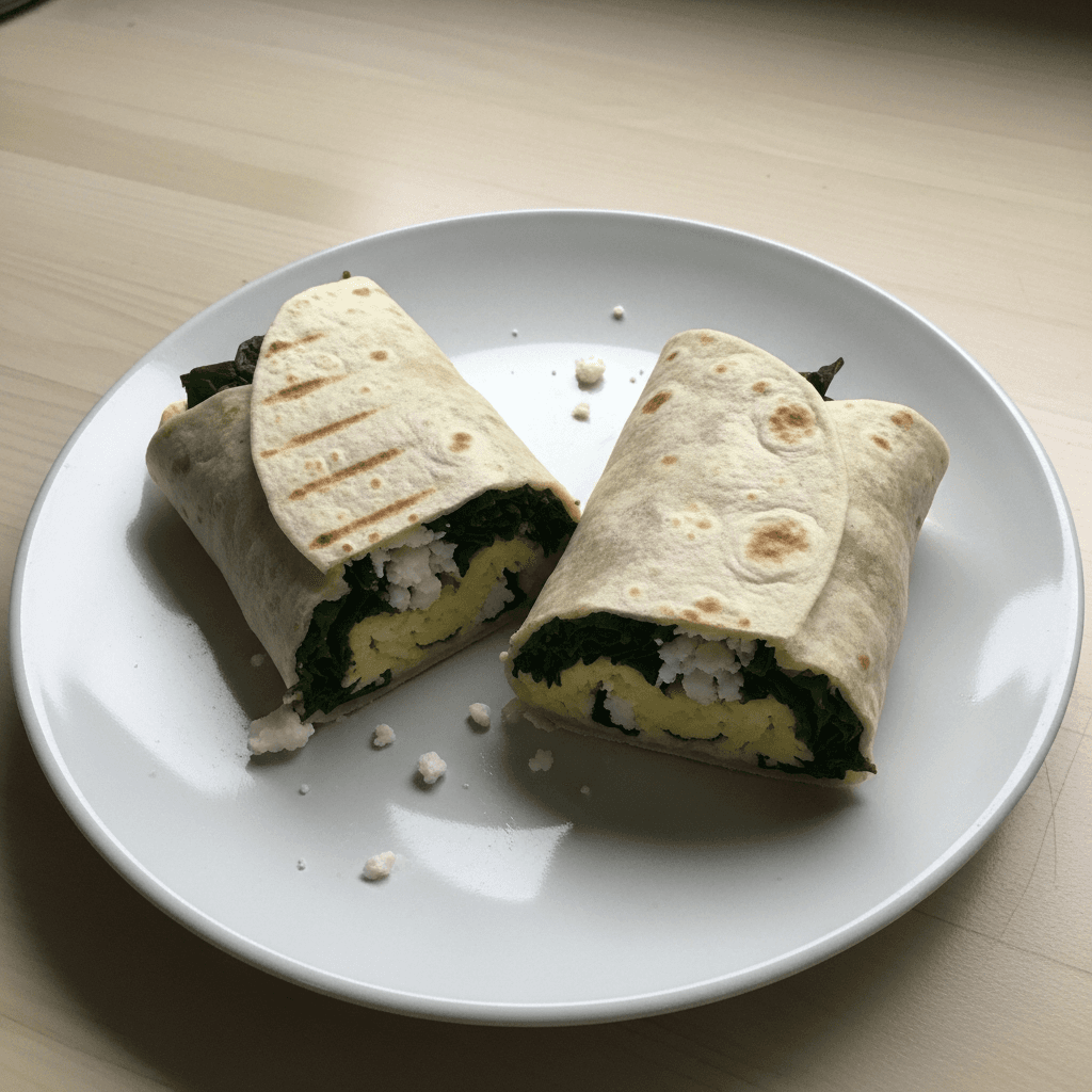 Savory Spinach and Feta Breakfast Wraps